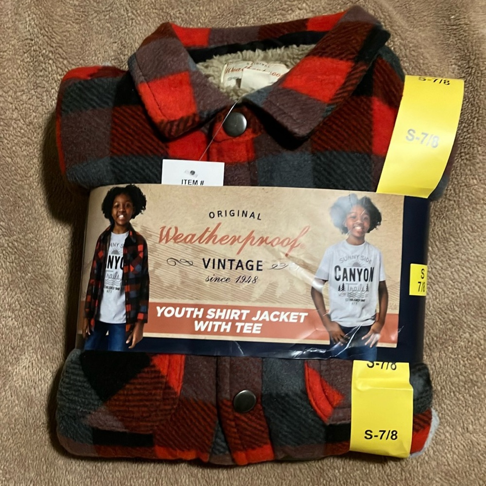 Weatherproof Vintage Youth Shirt Jacket and Tee